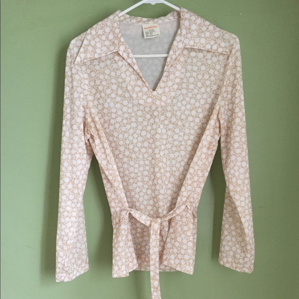 Vintage Donn Kenny Tie Waist Top - Sz M